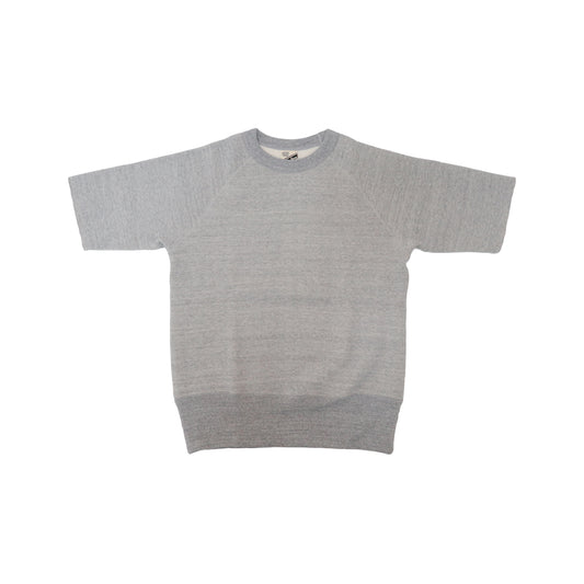 SHORT SLEEVE LOOPWHEEL SWEATSHIRTS GREY - CUT OFF SLEEVE